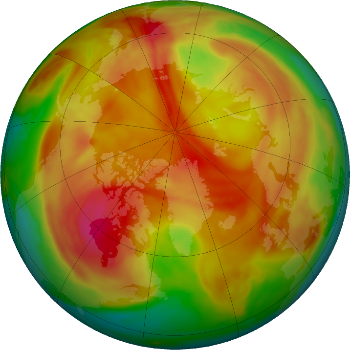 Arctic ozone map for 31 March 2018